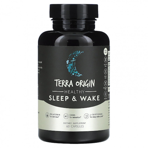Terra Origin, Healthy Sleep & Wake, 60 Capsules #1