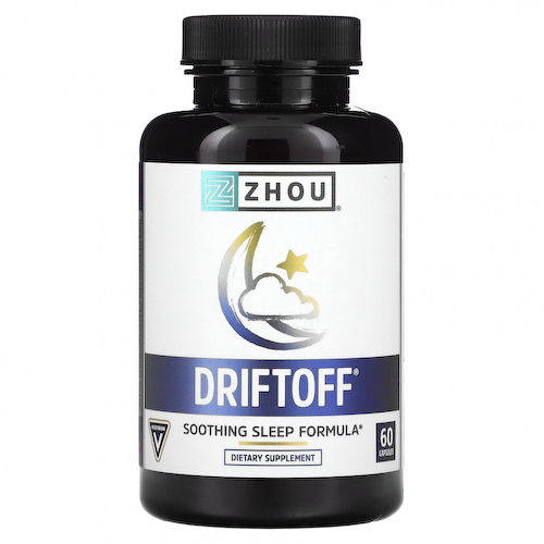 Zhou Nutrition, Driftoff, успокаивающая формула для сна, 60 капсул #1