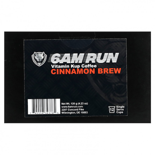 6AM Run, Vitamin Kup Coffee, отвар с корицей, 12 порционных чашек, 120 г (4,23 унции) #1