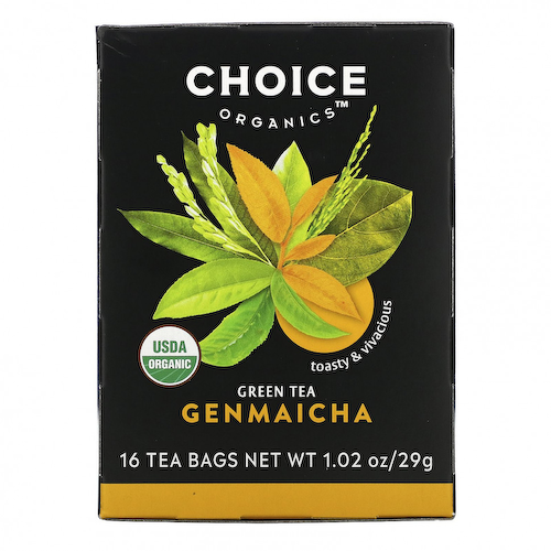 Choice Organic Teas, Green Tea, Genmaicha, 16 чайных пакетиков, 29 г (1,02 унции) #1
