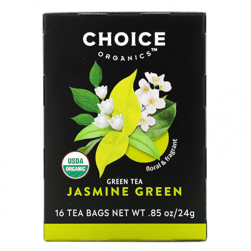 Choice Organic Teas, Green Tea, Organic Jasmine Green, 16 Tea Bags, .85 oz (24 g) #1