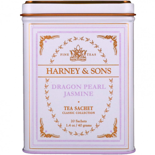 Harney & Sons, Качественные сорта чая, чай с жасмином Dragon Pearl, 20 чайных саше, 40 г (1,4 унции) #1