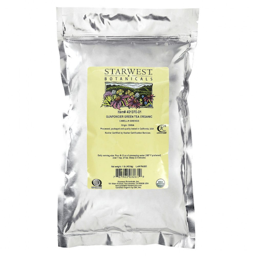 Starwest Botanicals, Цельный зеленый жемчужный чай, натуральный, 1 фунт #1
