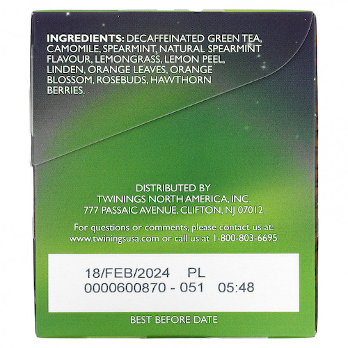 Twinings, Nightly Calm, зеленый чай без кофеина, полученный природным способом, 20 пакетиков, 40 г (1,41 унции) #1