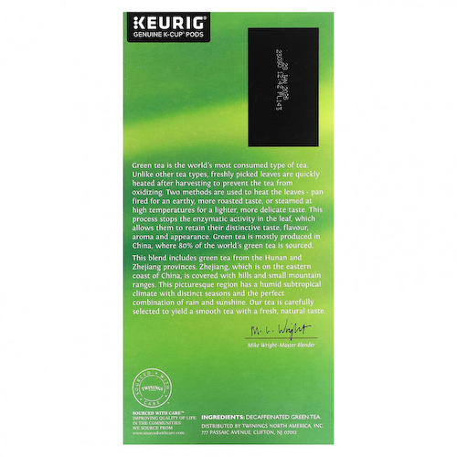 Twinings, Зеленый чай, без кофеина, 24 капсулы, по 3,2 г (0,11 унции) #1
