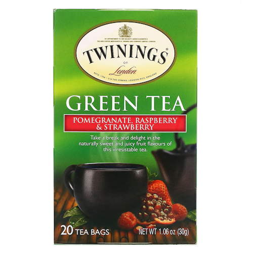Twinings, зеленый чай, гранат, малина и клубника, 20 чайных пакетиков, 30 г (1,06 унции) #1