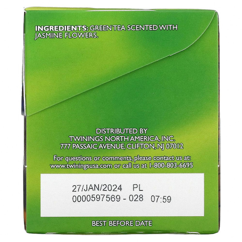 Twinings, Зеленый чай , жасмин 25 чайных пакетиков, 1.76 унции (50 г) #1