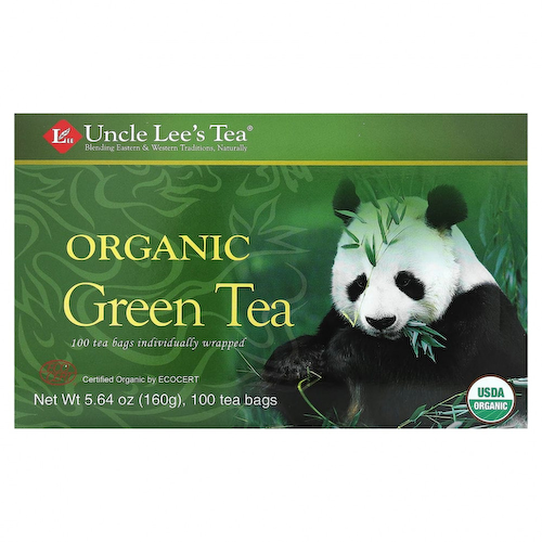 Uncle Lee's Tea, Органический зелёный чай, 100 чайных пакетиков, 160 г #1