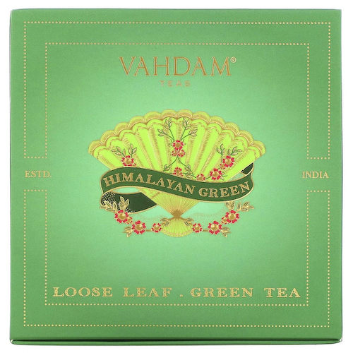 Vahdam Teas, рассыпной зеленый чай, подарочный набор гималайского зеленого чая, 1 жестяная коробка #1