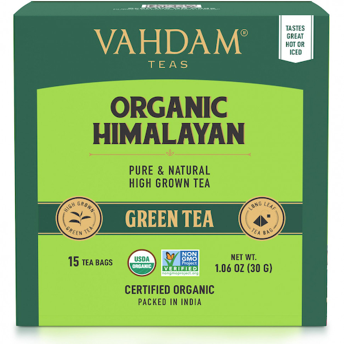 Vahdam Teas, зеленый чай, органический гималайский, 15 чайных пакетиков, 30 г (1,06 унции) #1