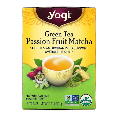 Yogi Tea, зеленый чай, матча с маракуйей, 16 чайных пакетиков, 32 г (1,12 унции) #1
