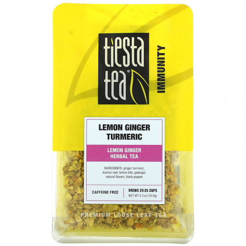 Tiesta Tea Company, Листовой чай премиального качества, лимонный имбирь и куркума, без кофеина, 70,9 г (2,5 унции) #1