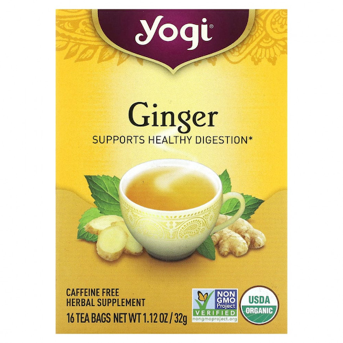 Yogi Tea, Органический имбирь, 16 чайных пакетиков, 32 г (1,12 унции) #1