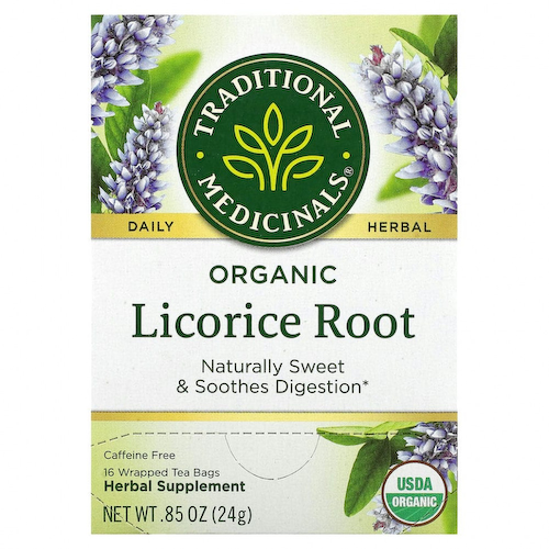 Traditional Medicinals, органический корень солодки, без кофеина, 16 чайных пакетиков, 24 г (0,85 унции) #1