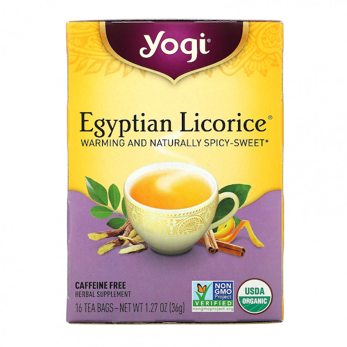Yogi Tea, Egyptian Licorice (Египетская лакрица), без кофеина, 16 чайных пакетиков, 36 г (1,27 унции) #1