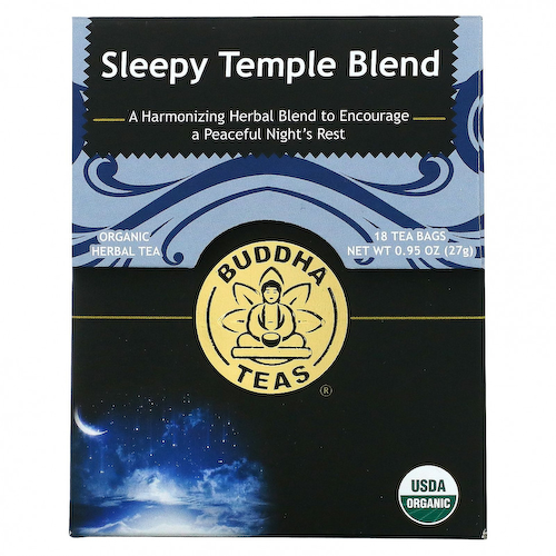 Buddha Teas, Органический травяной чай, смесь для сна, 18 чайных пакетиков, 27 г (0,95 унции) #1