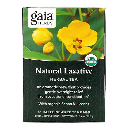 Gaia Herbs, Натуральное слабительное, травяной чай, без кофеина, 16 чайных пакетиков, 35,2 г (1,24 унции) #1