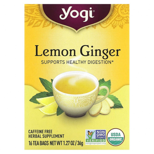 Yogi Tea, лимон и имбирь, без кофеина, 16 чайных пакетиков, 36 г (1,27 унции) #1