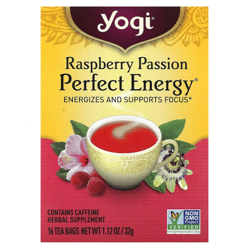 Yogi Tea, Perfect Energy, малиновая страсть, 16 чайных пакетиков, 32 г (1,12 унции) #1