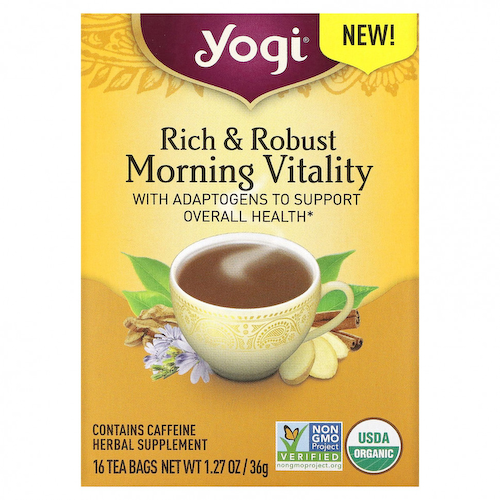 Yogi Tea, Rich & Robust Morning Vitaility, 16 чайных пакетиков, 36 г (1,27 унции) #1