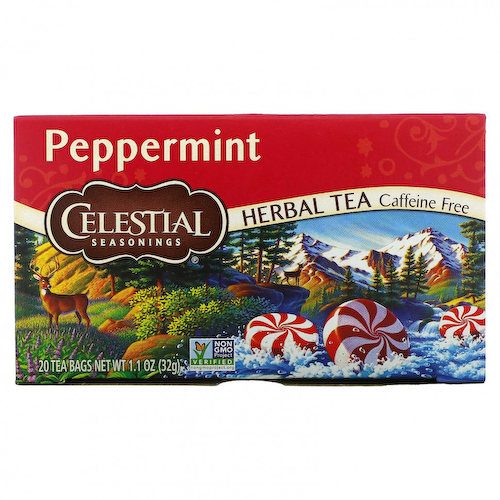 Celestial Seasonings, Травяной чай, Перечная мята, Без кофеина, 20 чайных пакетиков, 1,1 унции (32 г) #1
