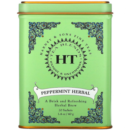 Harney & Sons, HT Tea Blend, чай из перечной мяты, без кофеина, 20 чайных пакетиков, 40 г (1,4 унции) #1
