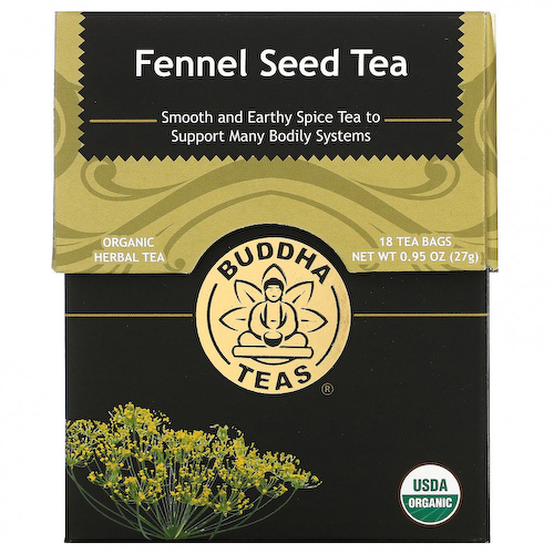 Buddha Teas, Organic Herbal Tea, семена фенхеля, 18 чайных пакетиков, 27 г (0,95 унции) #1