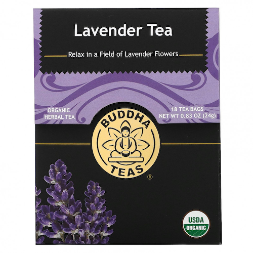 Buddha Teas, Органический травяной чай, лаванда, 18 чайных пакетиков, 24 г (0,83 унции) #1