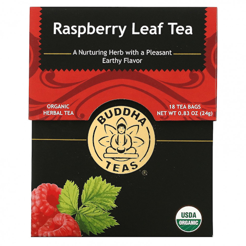 Buddha Teas, Органический травяной чай, листья малины, 18 чайных пакетиков, 24 г (0,83 унции) #1