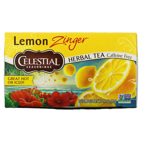 Celestial Seasonings, травяной чай, Lemon Zinger, без кофеина, 20 чайных пакетиков, 47 г (1,7 унции) #1