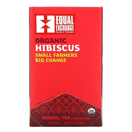 Equal Exchange, Органический травяной чай из гибискуса, без кофеина, 20 чайных пакетиков, 40 г (1,41 унции) #1