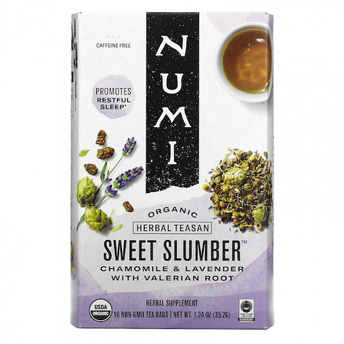 Numi Tea, Organic Herbal Teasan, Sweet Slumber, без кофеина, 16 чайных пакетиков, 35,2 г (1,24 унции) #1