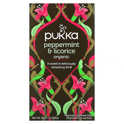 Pukka Herbs, Травяной чай из перечной мяты и лакрицы, без кафеина, 20 чайных пакетиков, 30 г #1