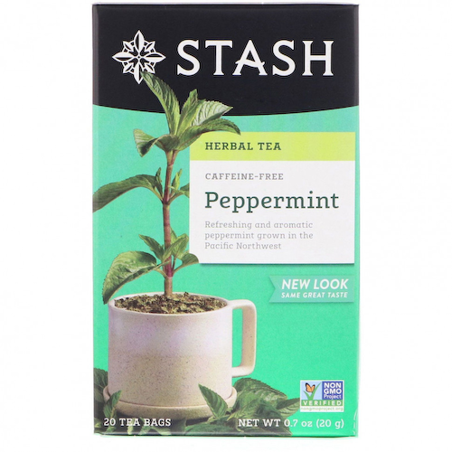 Stash Tea, Herbal Tea, перечная мята, без кофеина, 20 чайных пакетиков, 20 г (0,7 унции) #1