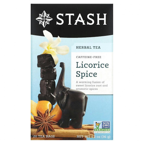 Stash Tea, Травяной чай высшего сорта, лакрица и пряности, без кофеина, 20 чайных пакетиков, 1,2 унции (36 г) #1