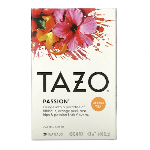 Tazo Teas, Passion, травяной чай, без кофеина, 20 чайных пакетиков, 52 г (1,8 унции) #1