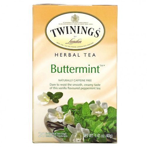 Twinings, Buttermint, травяной чай из мяты перечной, без кофеина, 20 чайных пакетиков в индивидуальной упаковке, 40 г (1,41 унции) #1