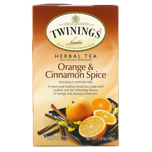 Twinings, травяной чай, апельсин и корица, без кофеина, 20 чайных пакетиков в индивидуальной упаковке, 40 г (1,41 унции) #1