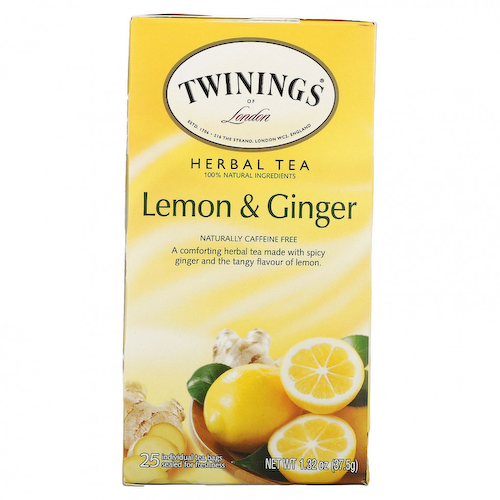 Twinings, Травяной чай, без кофеина, лимон и имбирь, 20 пакетиков, 1,32 унции (37,5 г) #1