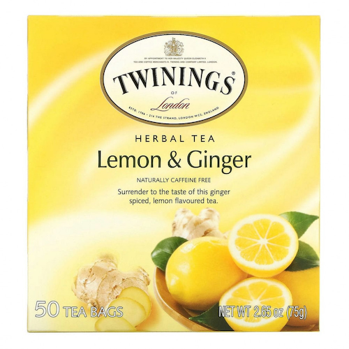 Twinings, травяной чай, лимон и имбирь, без кофеина, 50 чайных пакетиков, 75 г (2,65 унции) #1