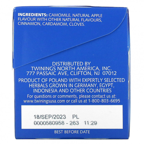 Twinings, Травяной чай, Winter Spice, без кофеина, 20 чайных пакетиков, 40 г (1,41 унции) #1