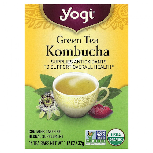 Yogi Tea, зеленый чай комбуча, 16 чайных пакетиков, 32 г (1,12 унции) #1