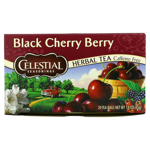 Celestial Seasonings, Травяной чай, Черная вишня, без кофеина 20 чайных пакетиков, 1.6 унции (44 г) #1