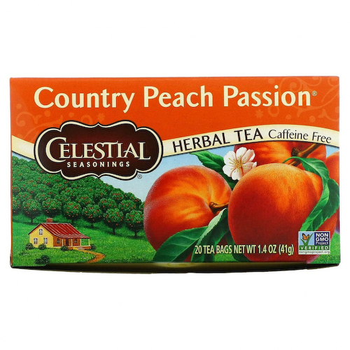 Celestial Seasonings, травяной чай, Country Peach Passion, без кофеина, 20 чайных пакетиков, 41 г (1,4 унции) #1