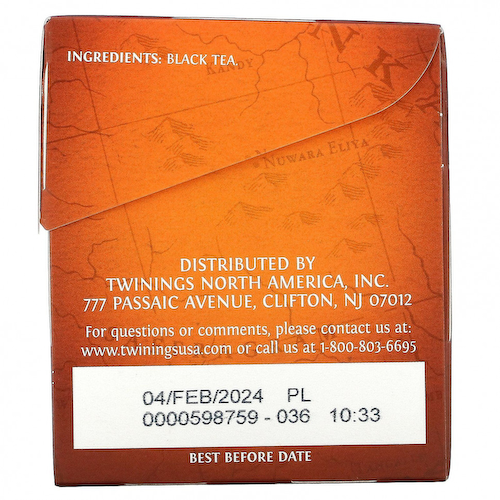 Twinings, Цейлонский апельсиновый чай Pekoe, 20 чайных пакетиков, 40 г (1,41 унции) #1