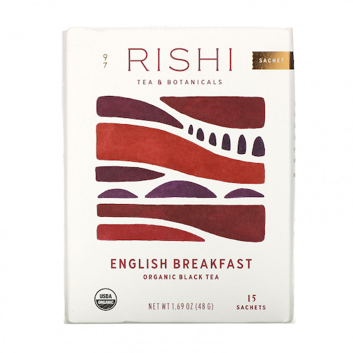Rishi Tea, Органический черный чай, английский завтрак, 15 пакетиков, 48 г (1,69 унции) #1