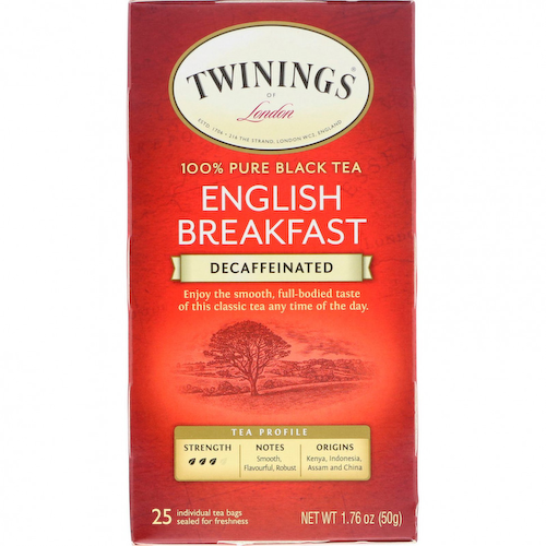 Twinings, 100% чистый черный чай, английский завтрак, без кофеина, 25 чайных пакетиков, 50 г (1,76 унции) #1