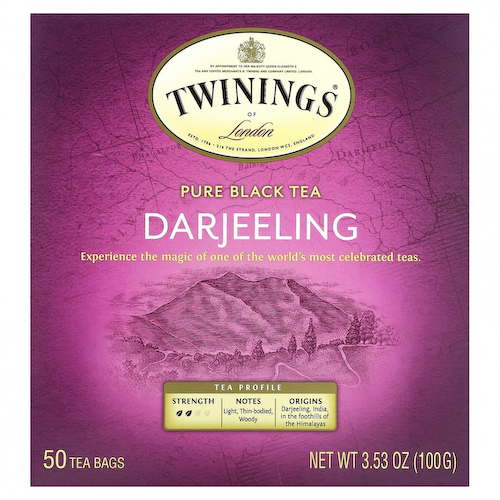 Twinings, Чистый черный чай, Дарджилинг, 50 чайных пакетиков, 100 г (3,53 унции) #1