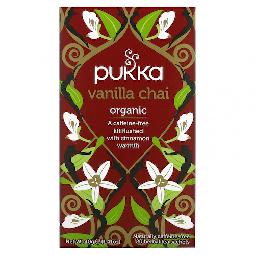 Pukka Herbs, Ванильный чай, без кофеина, 20 пакетиков, 1,41 унции (40 г) #1