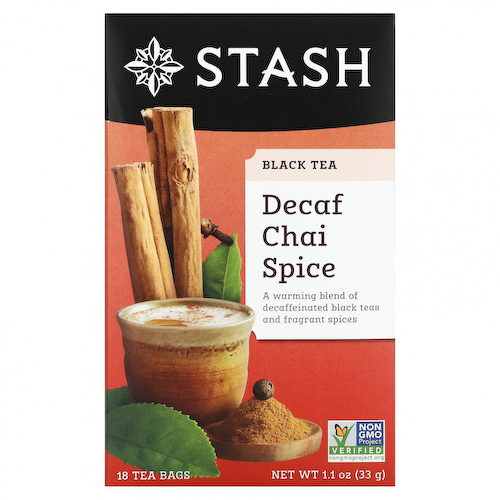 Stash Tea, Black Tea, чай без кофеина со специями, 18 чайных пакетиков, 33 г (1,1 унции) #1